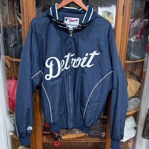 Majestic Navy Blue Detroit Jacket
